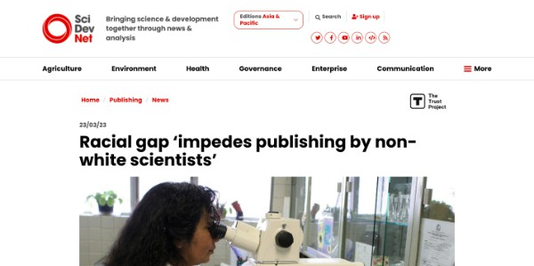 Racial gap ‘impedes publishing by non white scientists’ Asia & Pacific www.scidev.net